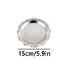 Retro Luxury Silver Plated Plates Cake Dessert Tray Perfume Key Candle Organizer Tray Home Hotel Supplies