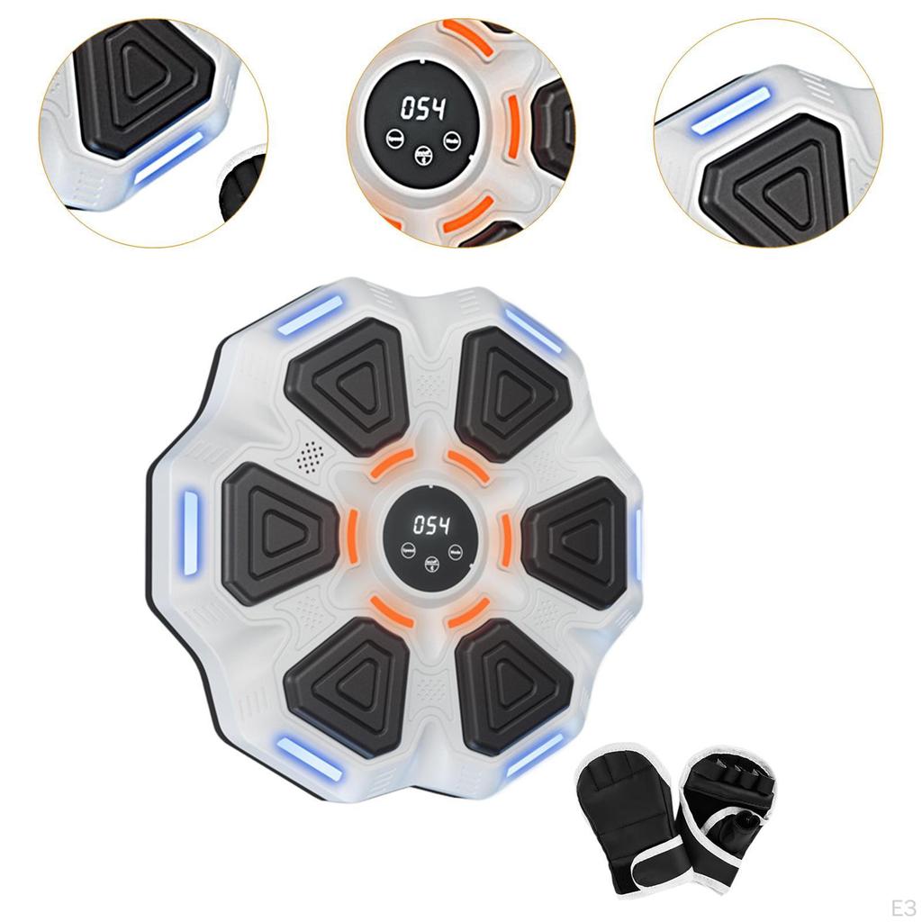 Music Boxing Machine Workout with Gloves for Indoor Home Gym Black