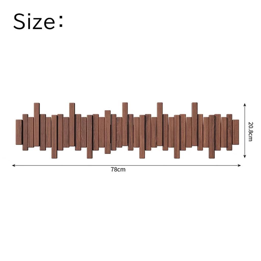 BAOYOUNI Wall Wall Coat Clothes Hat Piano Keyboard Entryway Storage 12 Hooks, Hanger, Rack, Rack, Rack, Design, Retractable, Hooks, Wall-Mounted