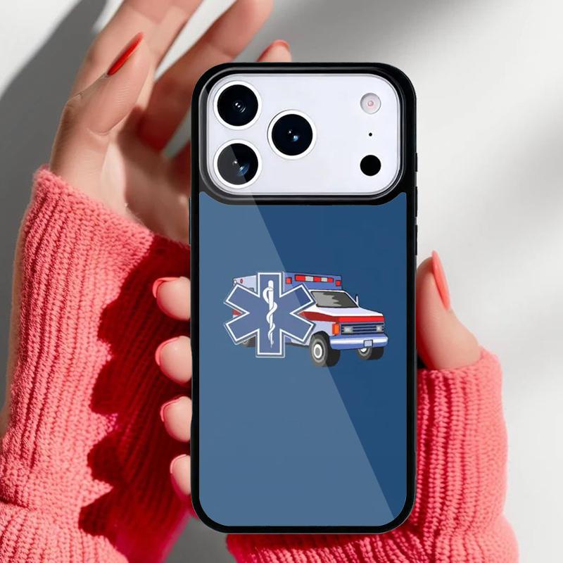 

Paramedic Ambulance Wee Woo Phone Case for iPhone 17 Air 16e 15 14 13 Pro Max Back Cover for 12 11 Pro Coque iPhone 15