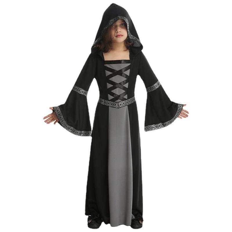 Children's magic witch witch costume, halloween ghost festival cosplay cosplay stage performance costumes