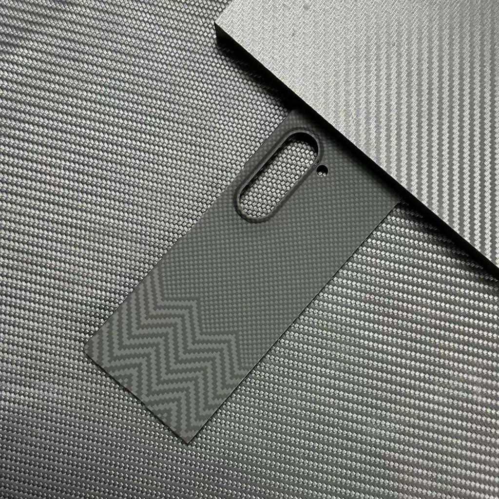 New Kevlar Suitable for Samsung Zfold6 Ultra Thin Mobile Phone Case Aramid Fiber Material Hard Shell Wavy Pattern