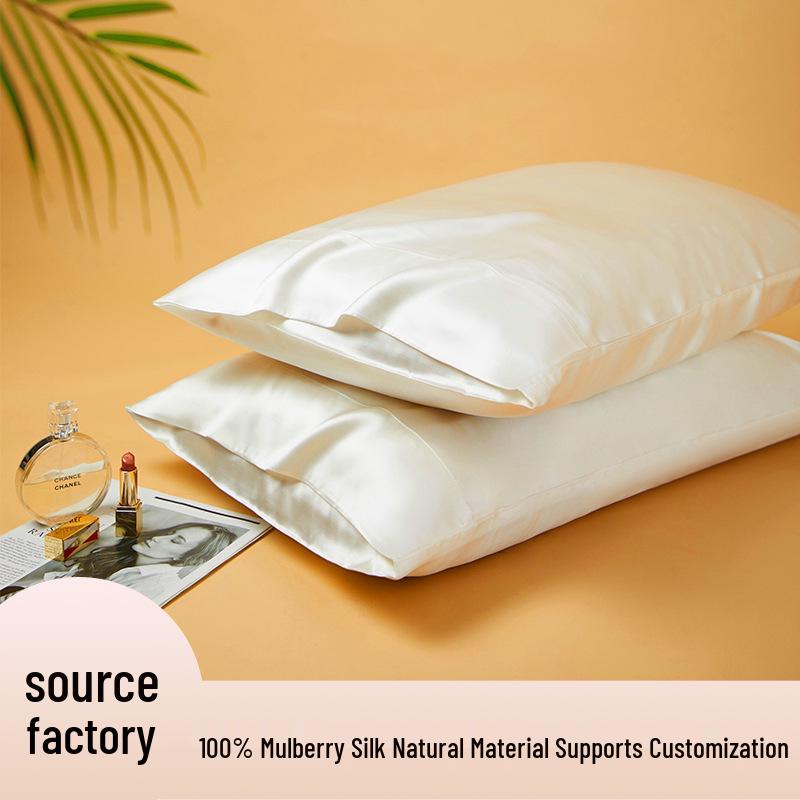 High-End 16 Momme Mulberry Silk Pillowcase, Double-Sided, Solid Colors, Various European & American Sizes