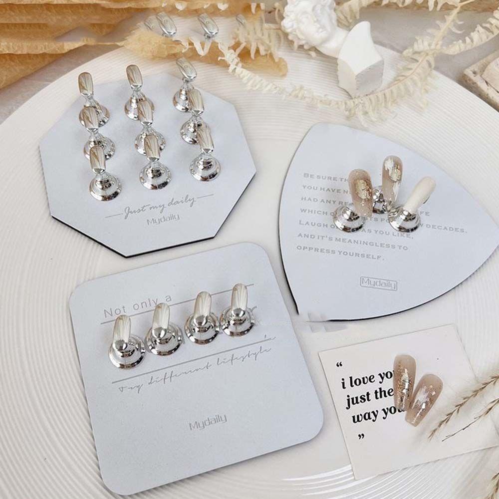 

Palette Steel Nail Practice Base Nail Art Palette False Nail Tips Display Board Magnetic Nail rest 05