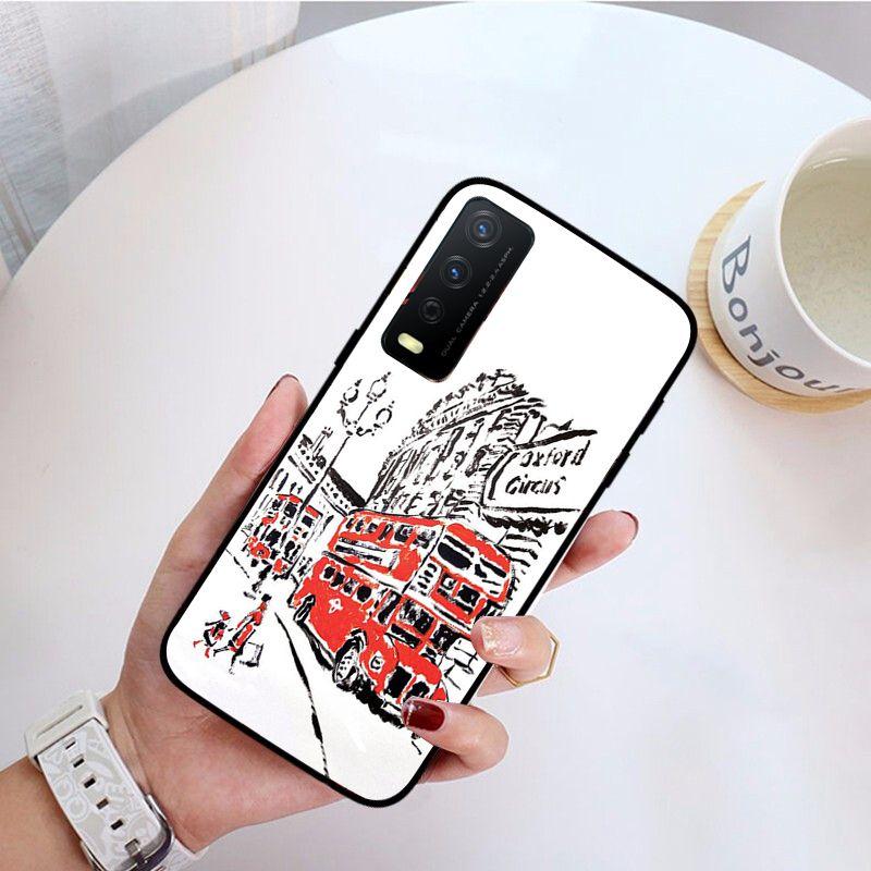 

London Bus Funda Чехол для телефона для vivo Y31 Y30 Y33S Y11S Y12S Y17 Y20 Y20S Y21 Y21S Y1S Y53S Y15 Y19 Y91C V23 5G Чехлы coque VIVO V23 5G