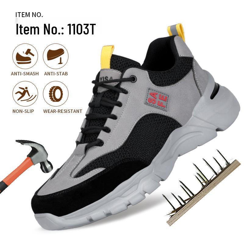 Men's Ultra-light Fashionable Safety Work Shoes - Anti-smash & Anti-puncture