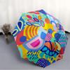 1pc Abstract Patterns Automatic Folding Umbrella, Portable & Foldable Design with 8 Ribs, Casual Outdoor Accessory yy250729039