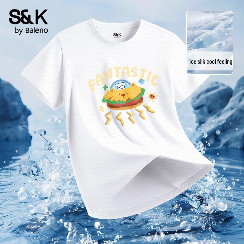 

Baleno Men s Ice Silk Hamburger Puppy Print T-Shirt 5XL