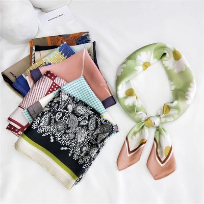 Fashion Decoration Scarf Hairband Tie Hair 70 Small Square Scarf Silk Scarf Women'S Spring And Autumn Versatile Small Scarf Professional Scarf