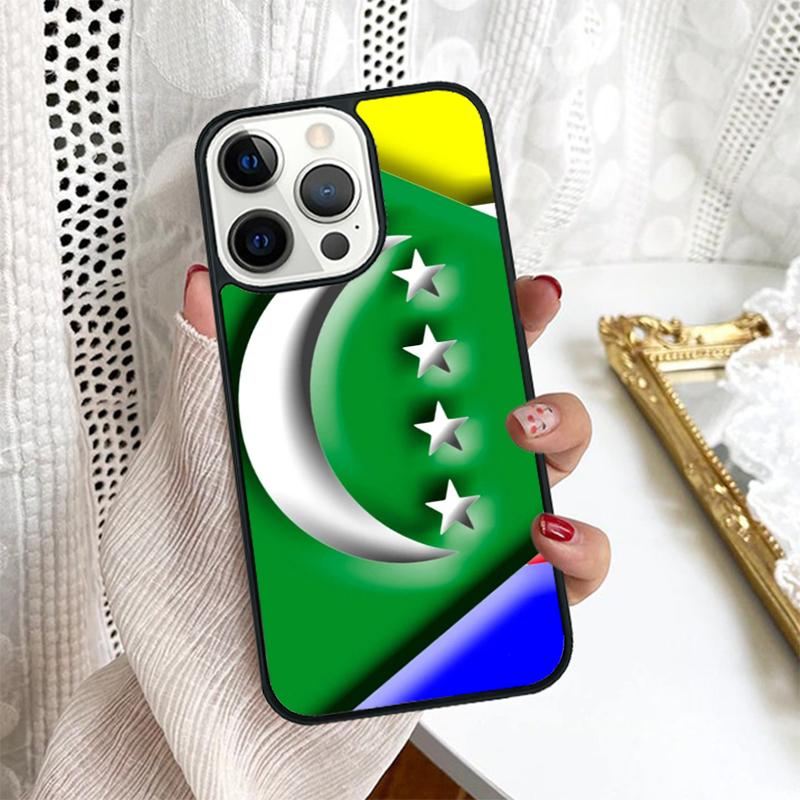 Comoros Flag Phone Case Cover For iPhone 17 Air 16 15 14 Plus for Apple 16 11 12 13 Pro Max Coque