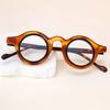 New Men Women Anti Blue Glasses Vintage Fashion Versatile Color Blocking Eyeglasses Unisex Circle Blocking Blue Light Eyewear