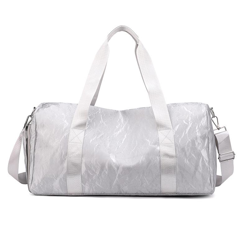 Fashionable and Elegant, Dark-patterned, Large-capacity Hand-held Travel Bag with Dry and Wet Separation, Shoe Compartment, Fitness Bag with Handle