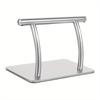 Stainless Steel Footrest – Ergonomic Salon & Home Foot Rest with Anti-Slip Base – 201 Stainless Steel – Silver