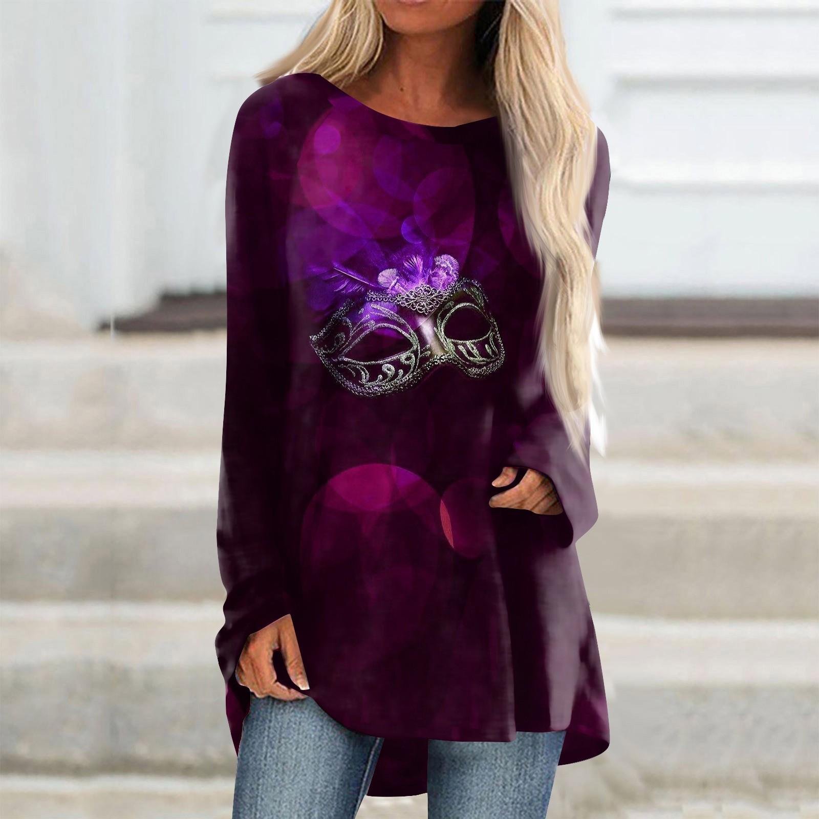 

Женская повседневная футболка больших размеров с длинными рукавами и круглым вырезом, топ, пуловер XXXL