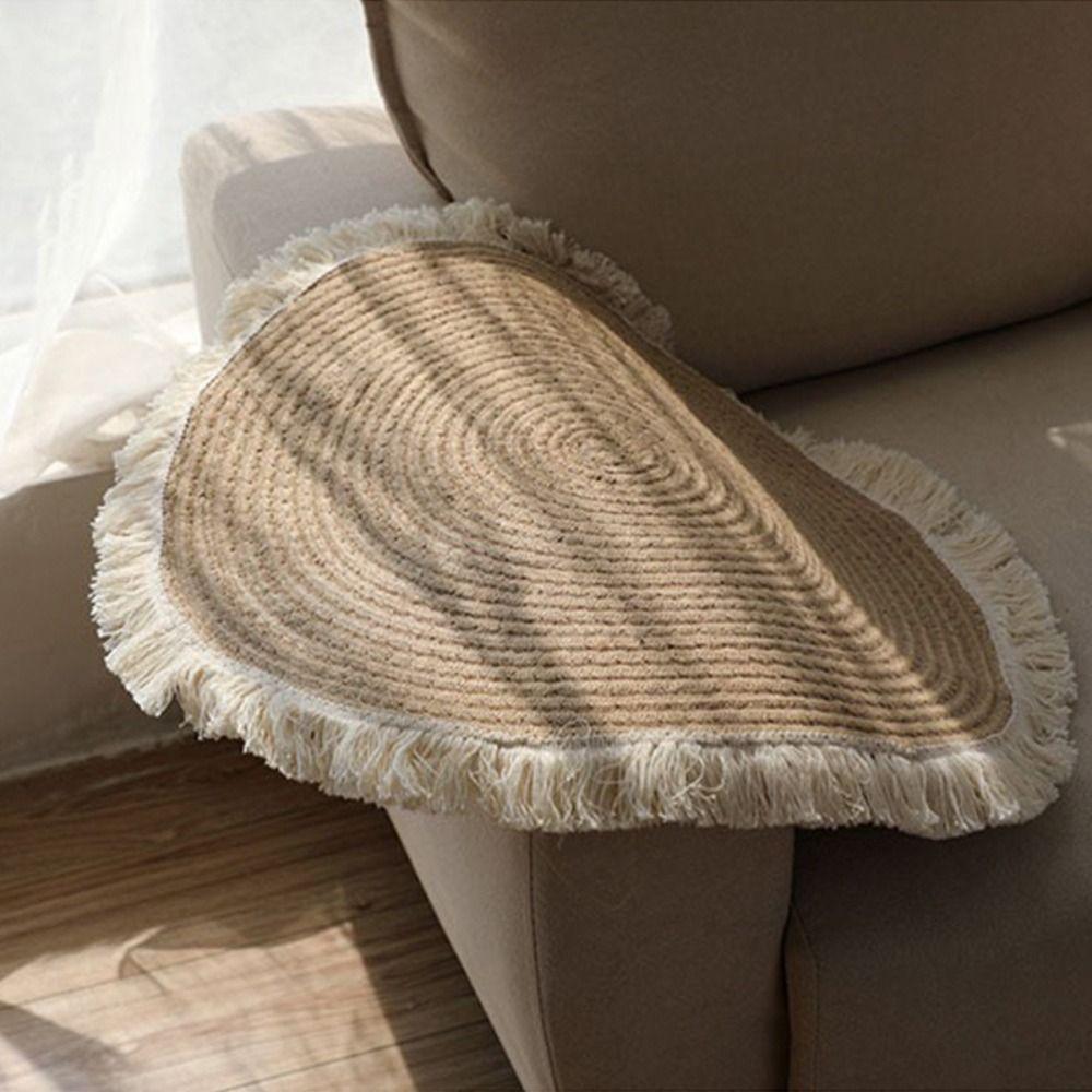 Hand-Woven Cotton Rope Woven Carpet Natural Style Floor Rug Soft Round Floor Mat  home decoration