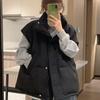 Autumn and Winter Down Cotton Waistcoat Women's Loose Vest Waistcoat Cotton Sleeveless Waistcoat