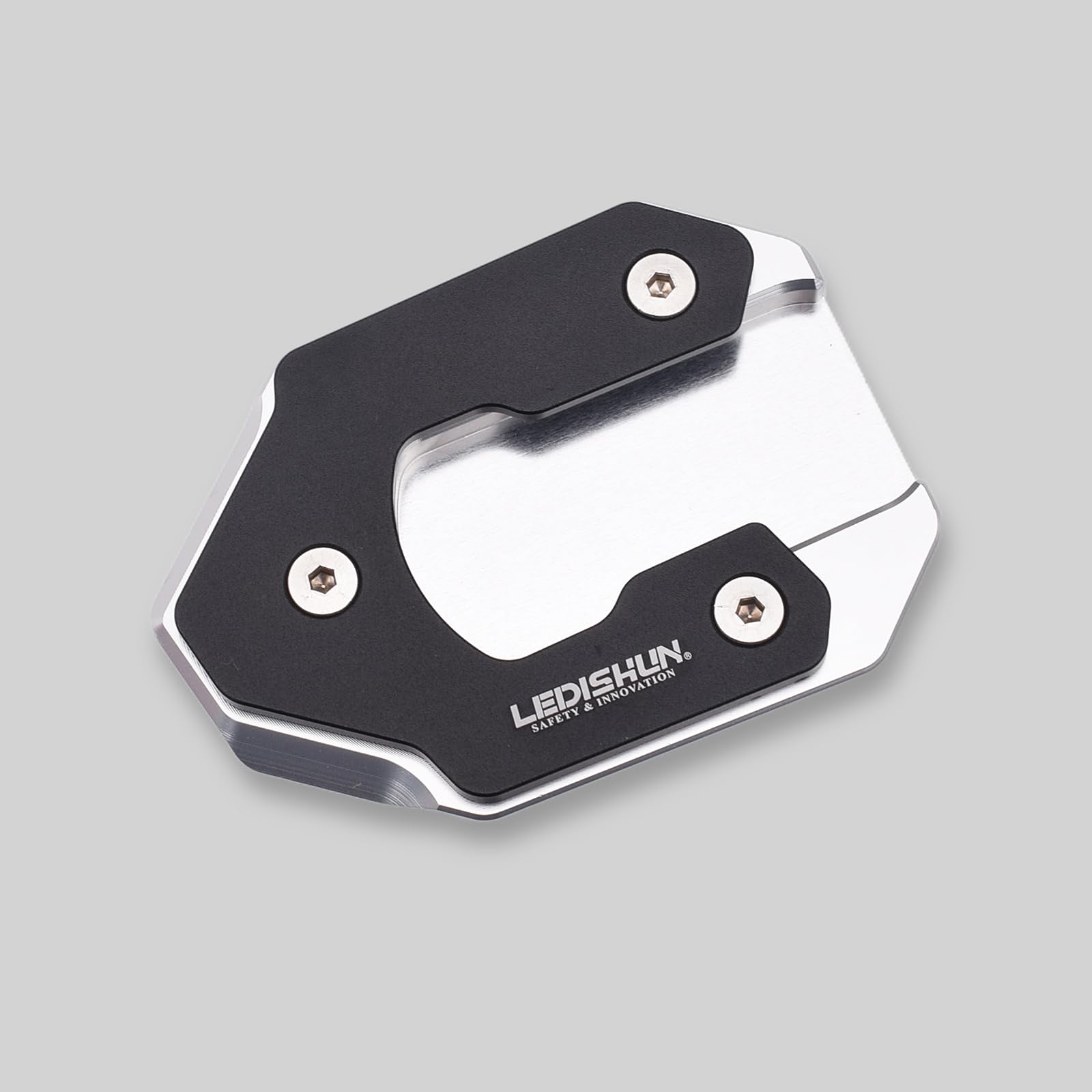 LEDISHUN Bike Side Stand Plate Applicable to Kawasaki Vulcan S серебряный