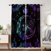 Set Of 2 Moon Butterfly Curtains Vibrant Celestial Design Darkening Window Treatments Bedroom Living Ro Bohemian Room Made Polyester Sleeping Area
