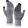 TRENDOUX Winter Gloves for Men Women - Upgraded Touch Screen Cold Weather Thermal Warm Knit Glove for Running Driving Hiking