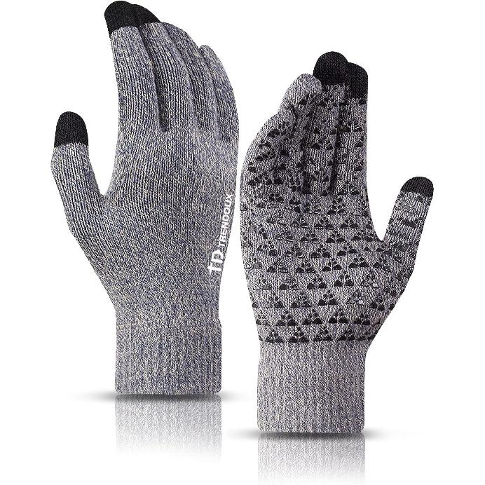 TRENDOUX Winter Gloves for Men Women - Upgraded Touch Screen Cold Weather Thermal Warm Knit Glove for Running Driving Hiking