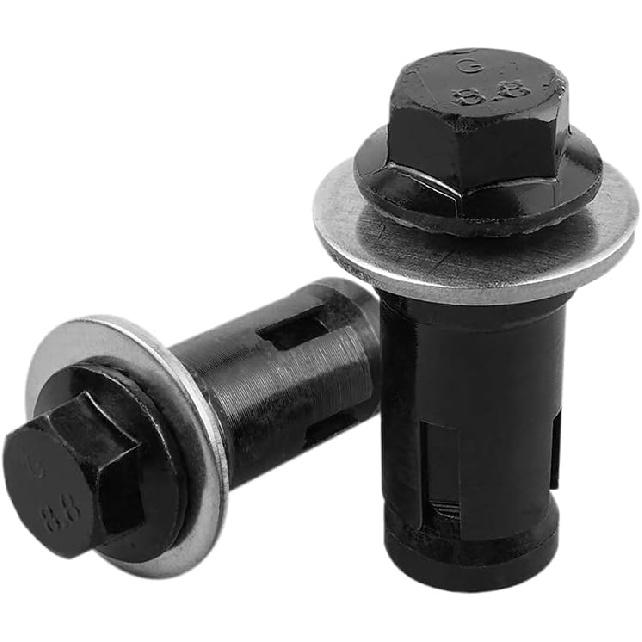 NICECNC Black Rock Slider Mounting Hardware Bolt Screw Nut 6PCS Rock Slider Screws Mounting Kit Compatible with Polaris RZR 1000 XP 1000 2015 2016