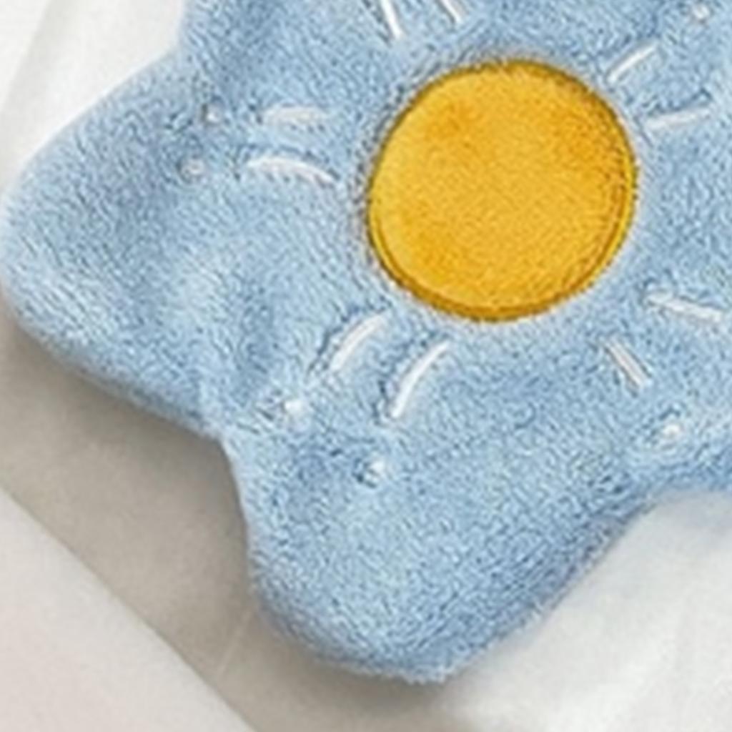 Towel Double Layer Coral Fleece Flower Shape Strong Absorption Ability Soft Hanging Hand Towel