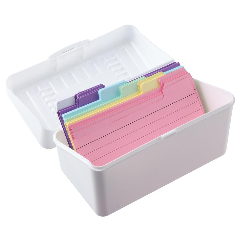 8PCS Rings Flash Card Dividers 150PCS Storage Box Office Tabbed Index Cards  Learning Note
