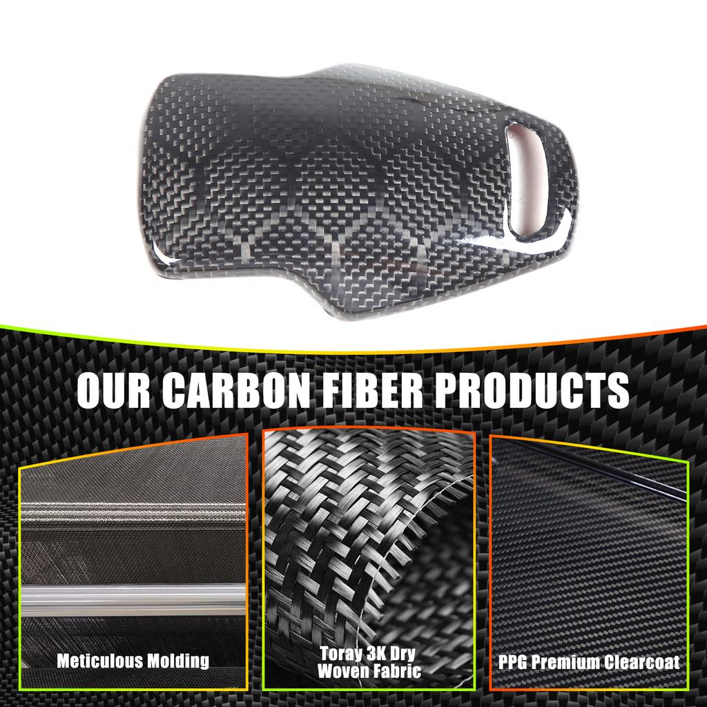 Honeycomb Real Carbon Fiber Console Mode Knob Trim Cover For C8 Corvette -25