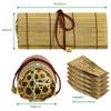 Morikuru Triangular Rice Ball Lunch Box with Bamboo Basket, Reed Tie, and 5 Bamboo Skins (SG Wonder zone TK08-06) Width: 19.5cm
