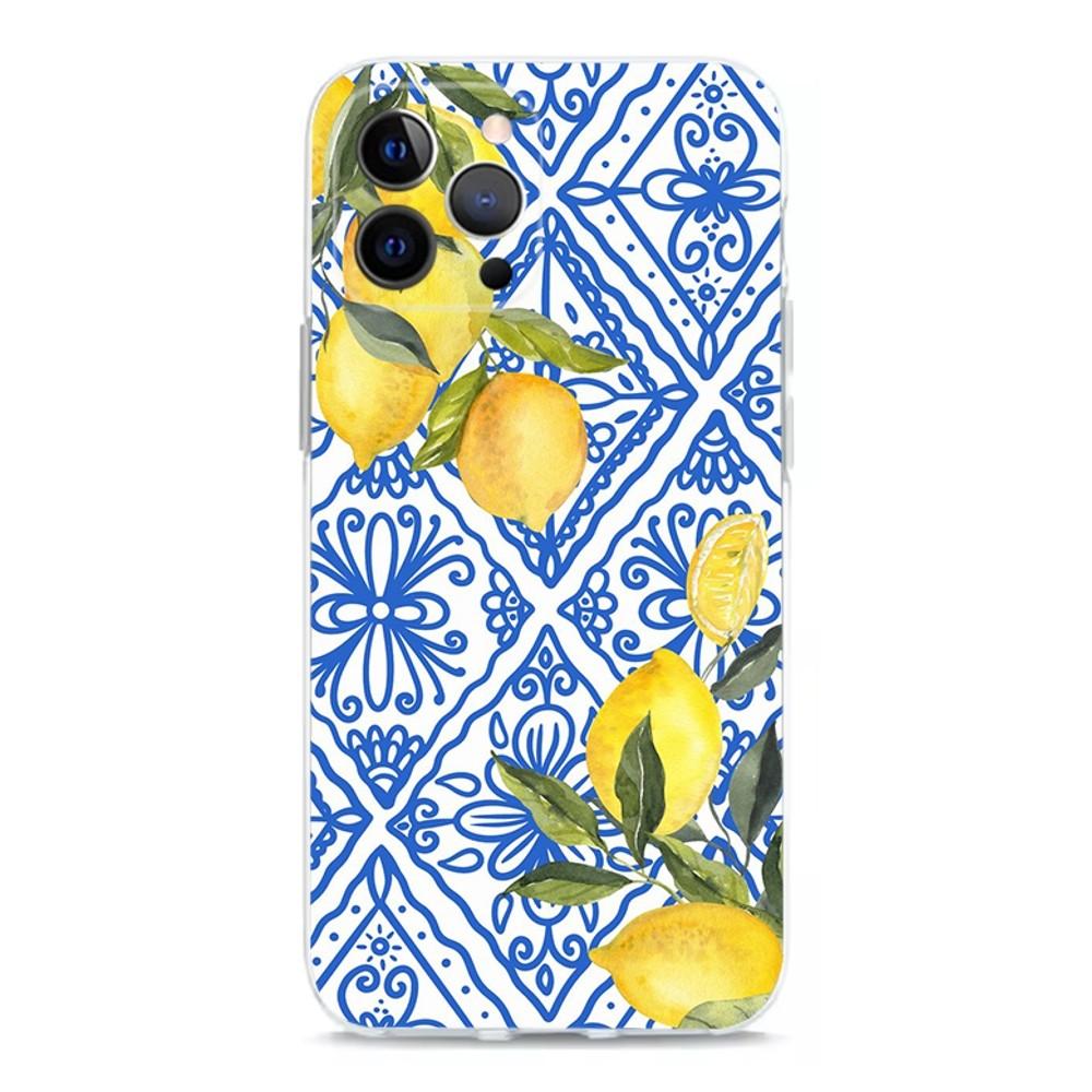 Fruit Mediterranean Lemon Phone Case For iPhone 15,14,13,12,11 Plus,Pro,Max,XR,XS,X,7,8 Plus,SE,Mini Transparent Shell