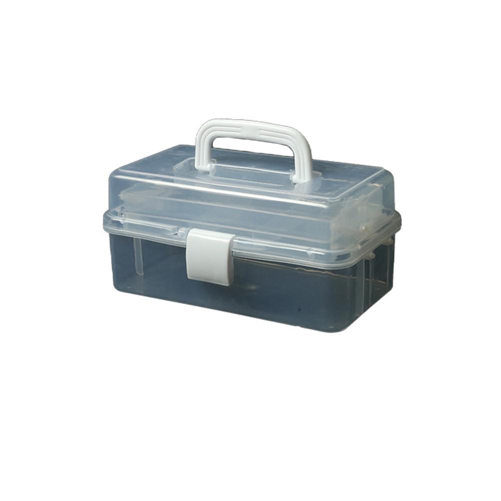 3 Layers Folding Tool Box With Handle Fishing Tackle Box Organizer Storage Box Cantilever Box Multifunctional Storage Box