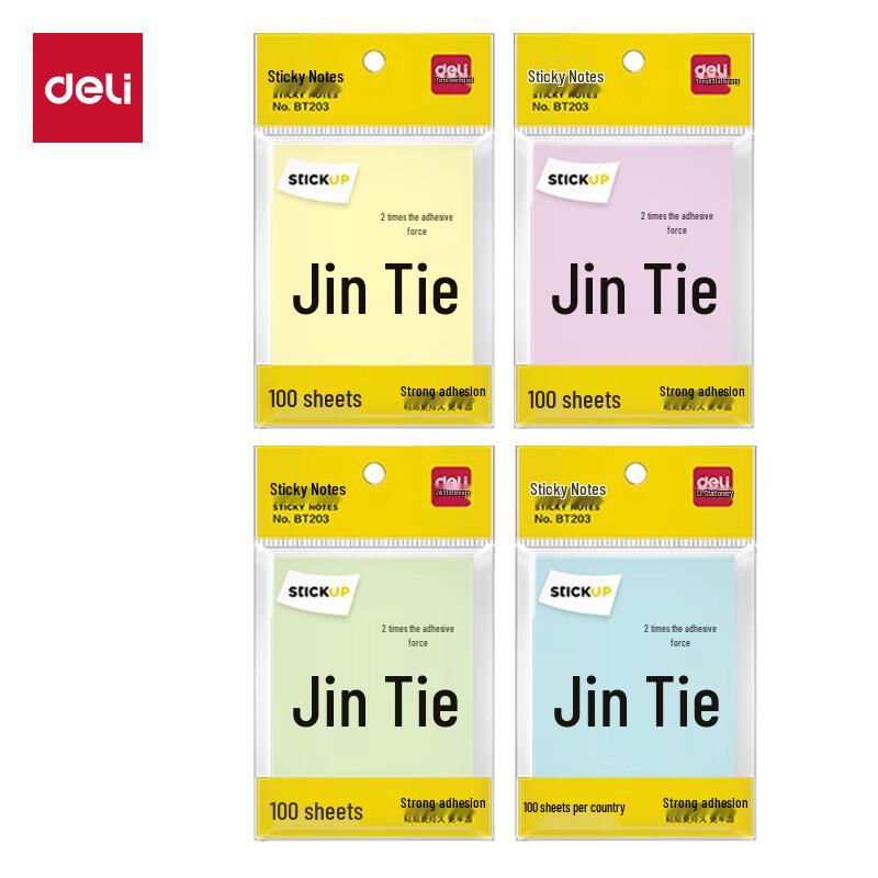 Deli 100 Yaprak Güçlü Yapışkanlı Not Kağıtları, 76x101mm