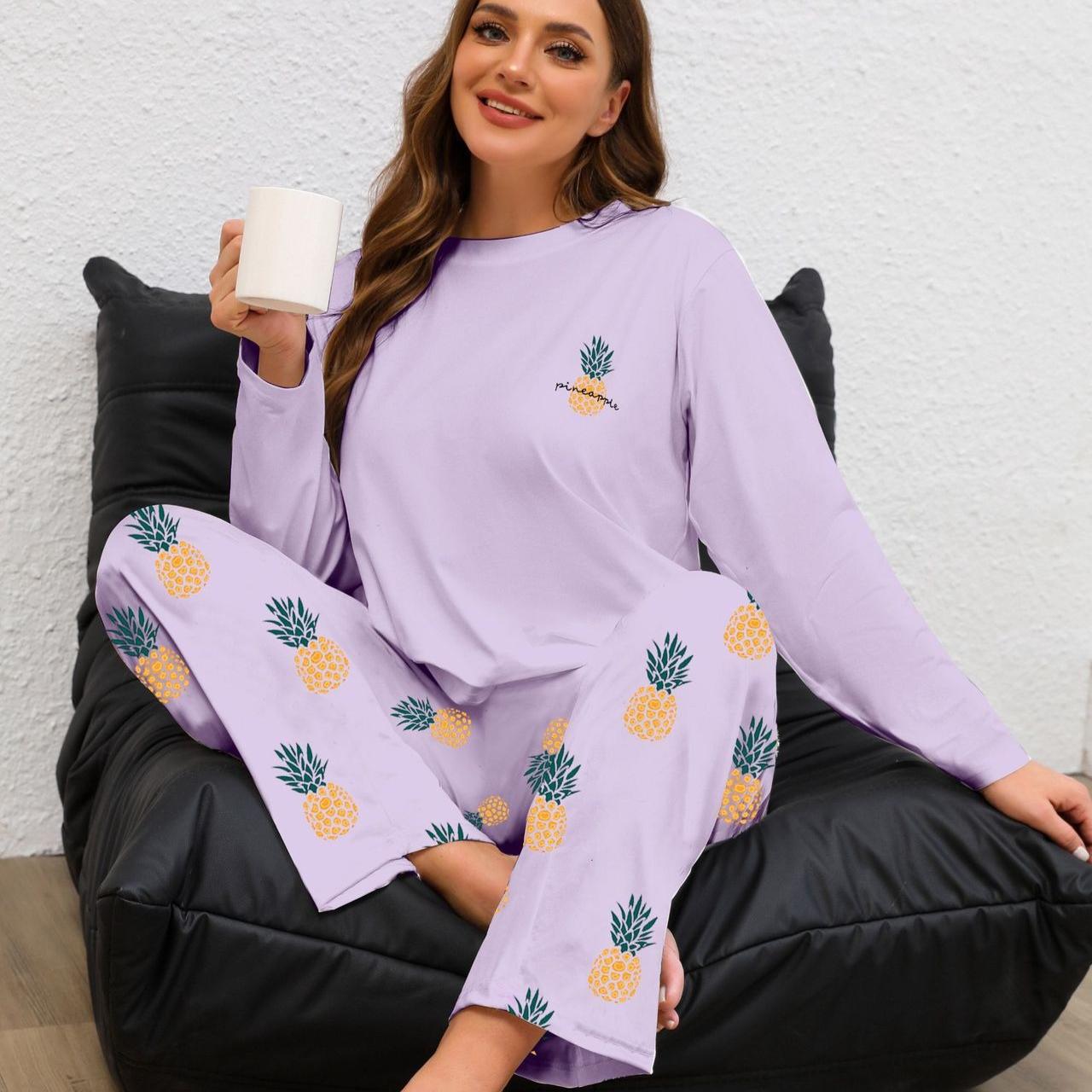 

весна осень большой размер 3XL 4XL комплект для дома комплект женской пижамы большого размера повседневная пижама с графическим принтом женская одежда для сна XL