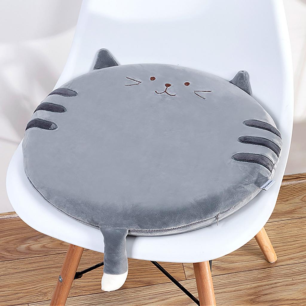 Memory Cotton Cushion Round Cute Dinosaur Shaped Soft Removable Cover Cushion Green 40 x 40 x 4.5cm