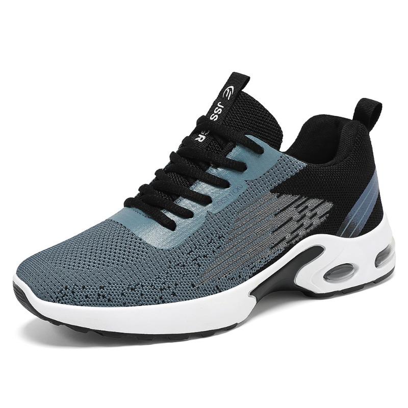 Men's Sports Shoes Spring New Air Cushion Soft-soled Sports Shoes Fly-woven Men's Shoes