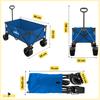 Beach trolley, tourist, camping, transport, foldable, thick wheels, blue