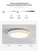 2024 New Dimmable French Cream Style Ceiling Light Nordic Luxury Living Room Bedroom Round Ceiling Lamp Glacier Art Decorative