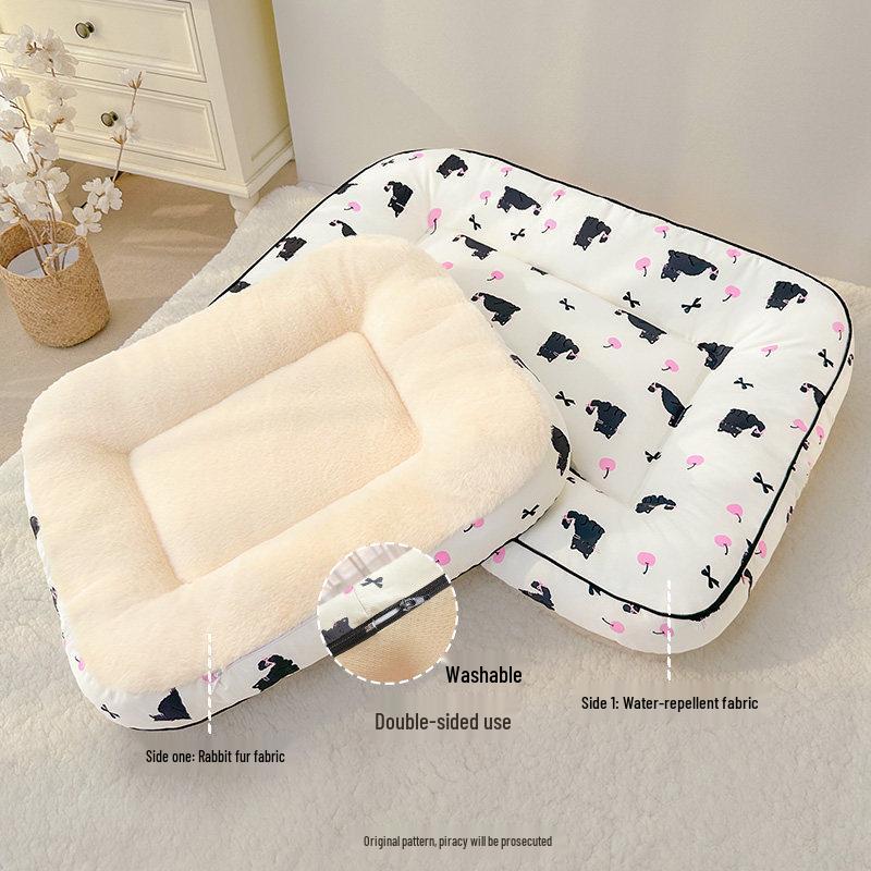 All-Season Washable Pet Sleeping Mat for Rabbits, Cats, and Dogs