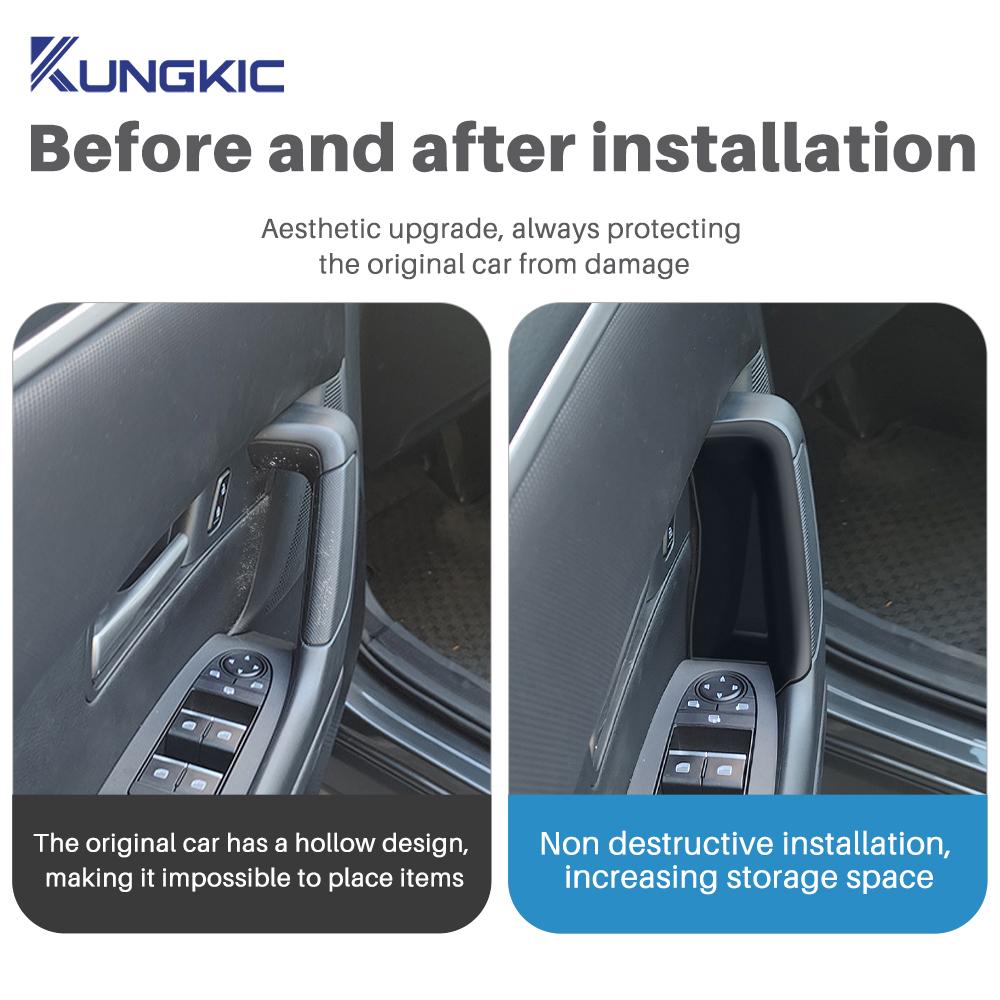 For Mazda CX-60 CX-70 CX-80 CX-90 Door Side Storage Box Car Door Handle Tray Hidden Organizer Container Silica gel Accessories