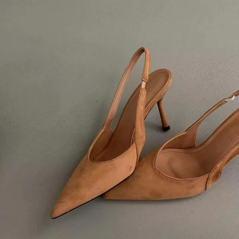 Fashion Women Pumps Belt Buckle Strap Pointed Toe One Kick Bare Heels Baot Shoes Leopard Print Sexy New Fashion Dress Sandalias De Mujer