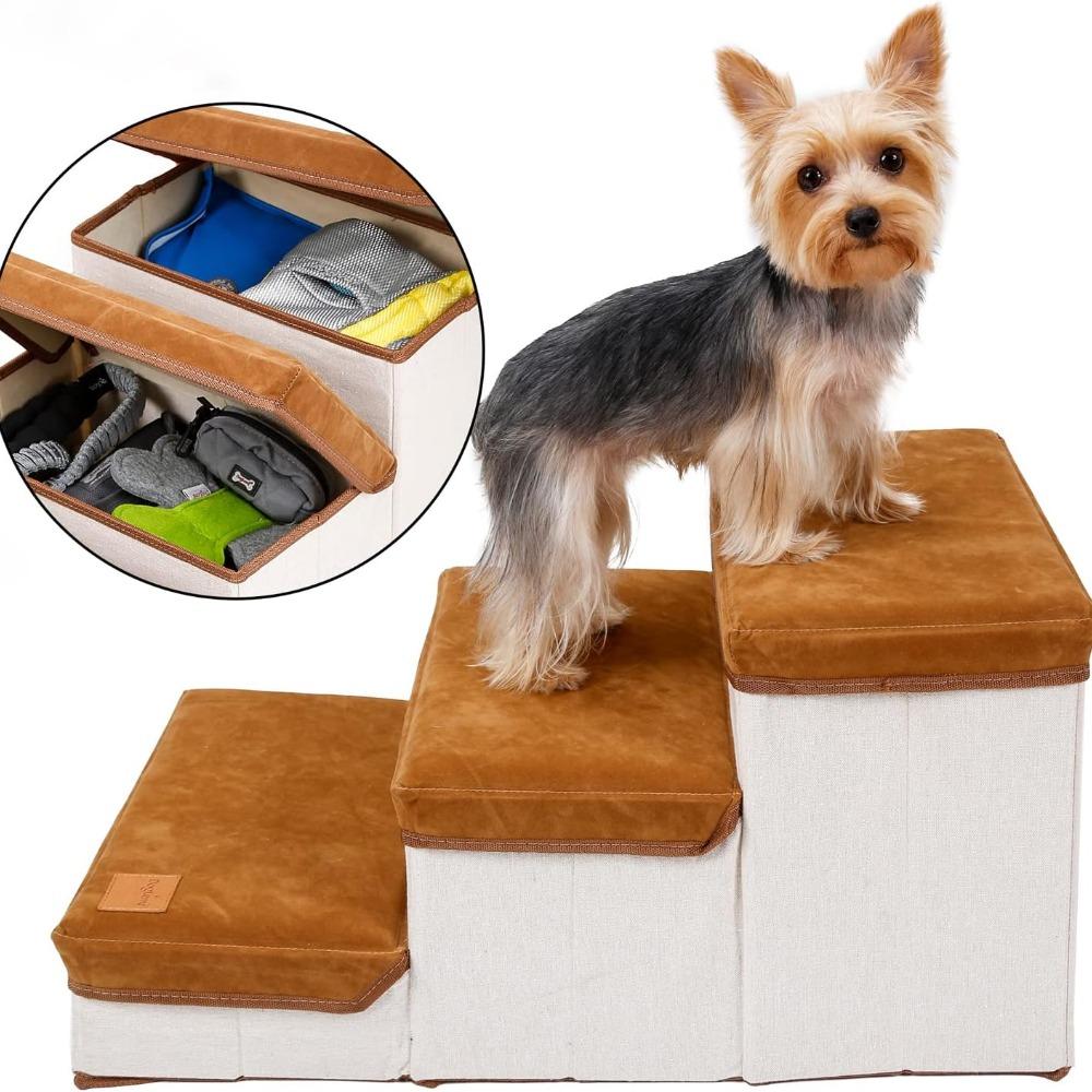 New Pet Climbing Ladder Foldable Storage Dog Ladder Anti Slip Large Capacity Thickened Bottom Plate Staircase Pets Products