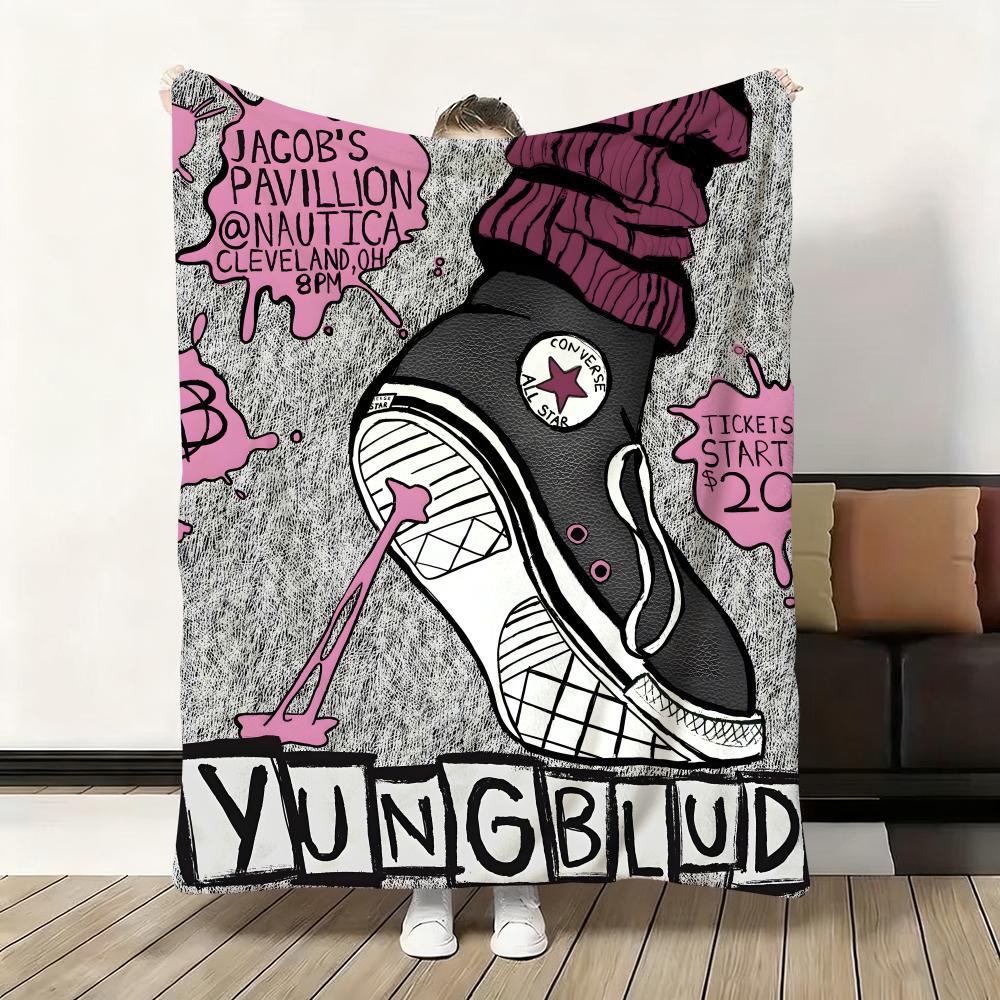 HOT Singer Y-Yungblud Throw Flannel Fluffy Soft Blanket Warm Skin-Friendly Throw For Sofa Bed Office Nap Winter