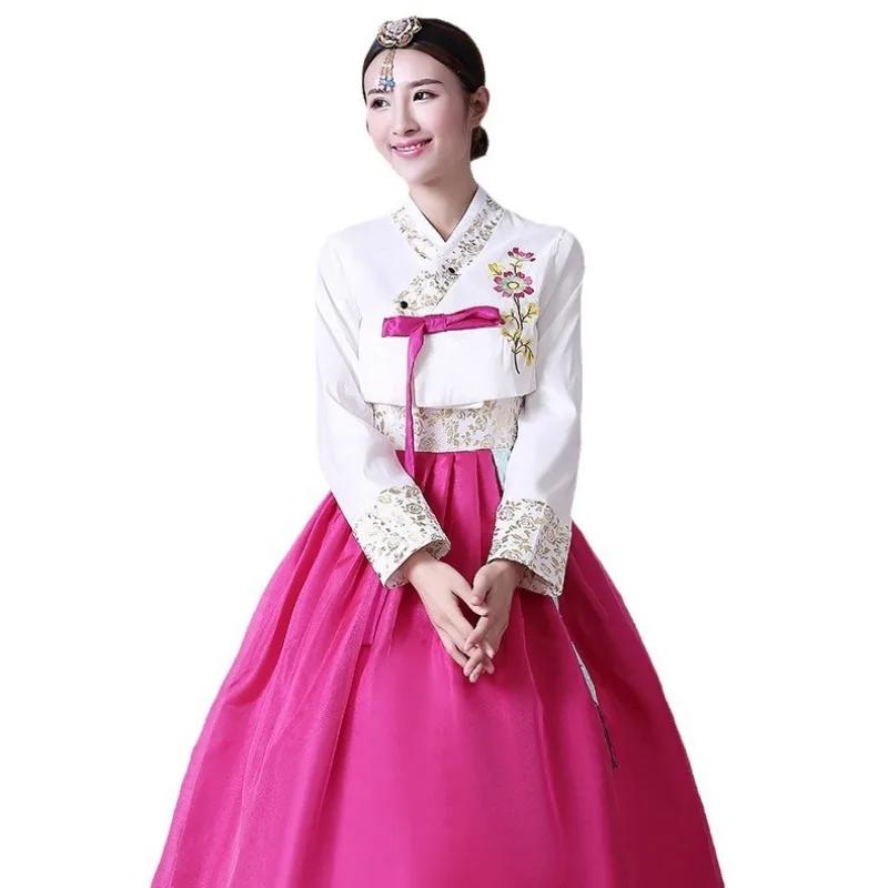 Embroidered Korean Court Costumes - North & South Korean Performance Outfits Perfect for Korean Dance Shows & Stage Performances