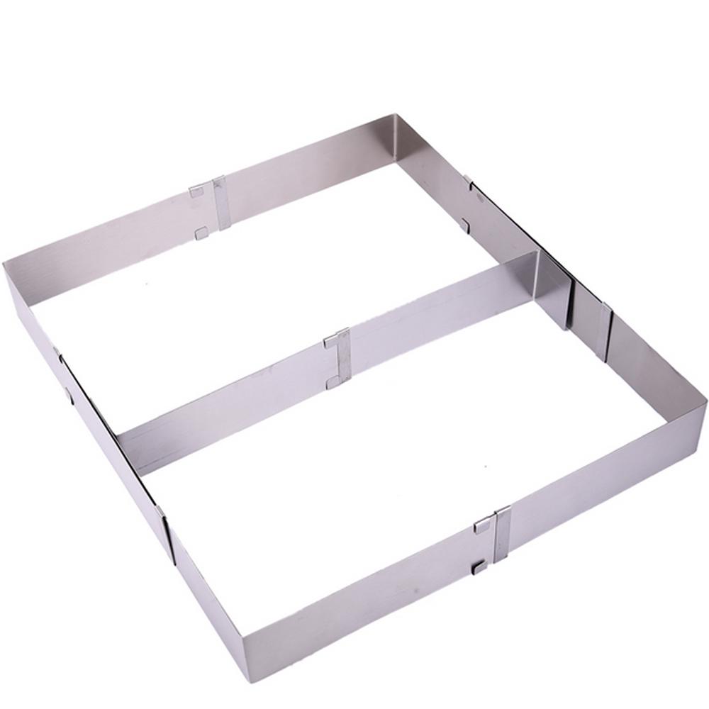 Adjustable Mousse Cake Ring Baking Mold Square Shape Cookie Cutters ...