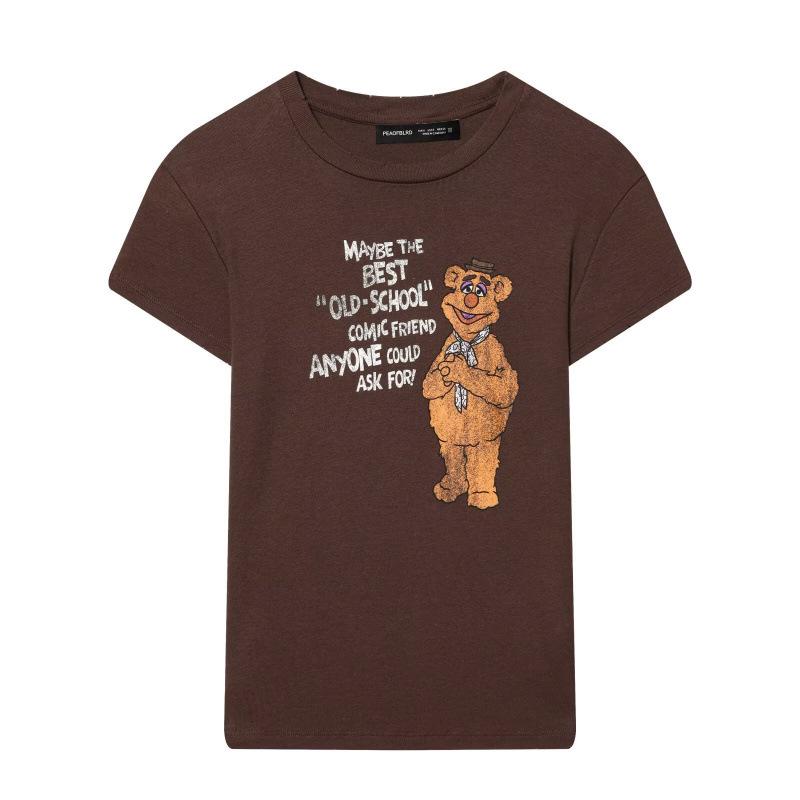2026 Spring European & American Cartoon Anime T-Shirt - Fashionable, Versatile, and Simple Small