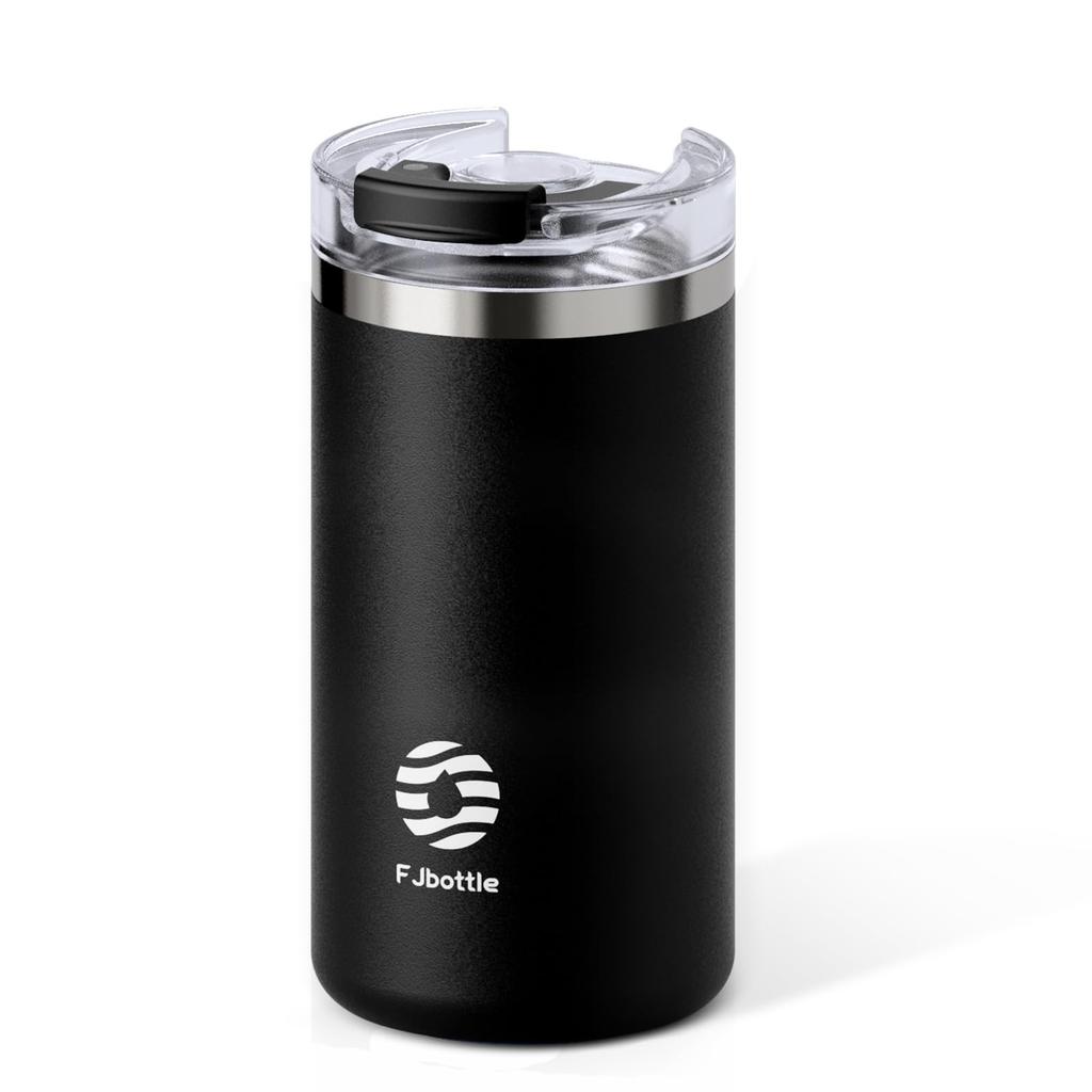 FJbottle 450ml Vacuum Insulated Mug Bottle, 2-Way Bottle, Keeps Water Hot or Cold, Perfect for Drinking from a Cup or Directly, Portable, Easy To