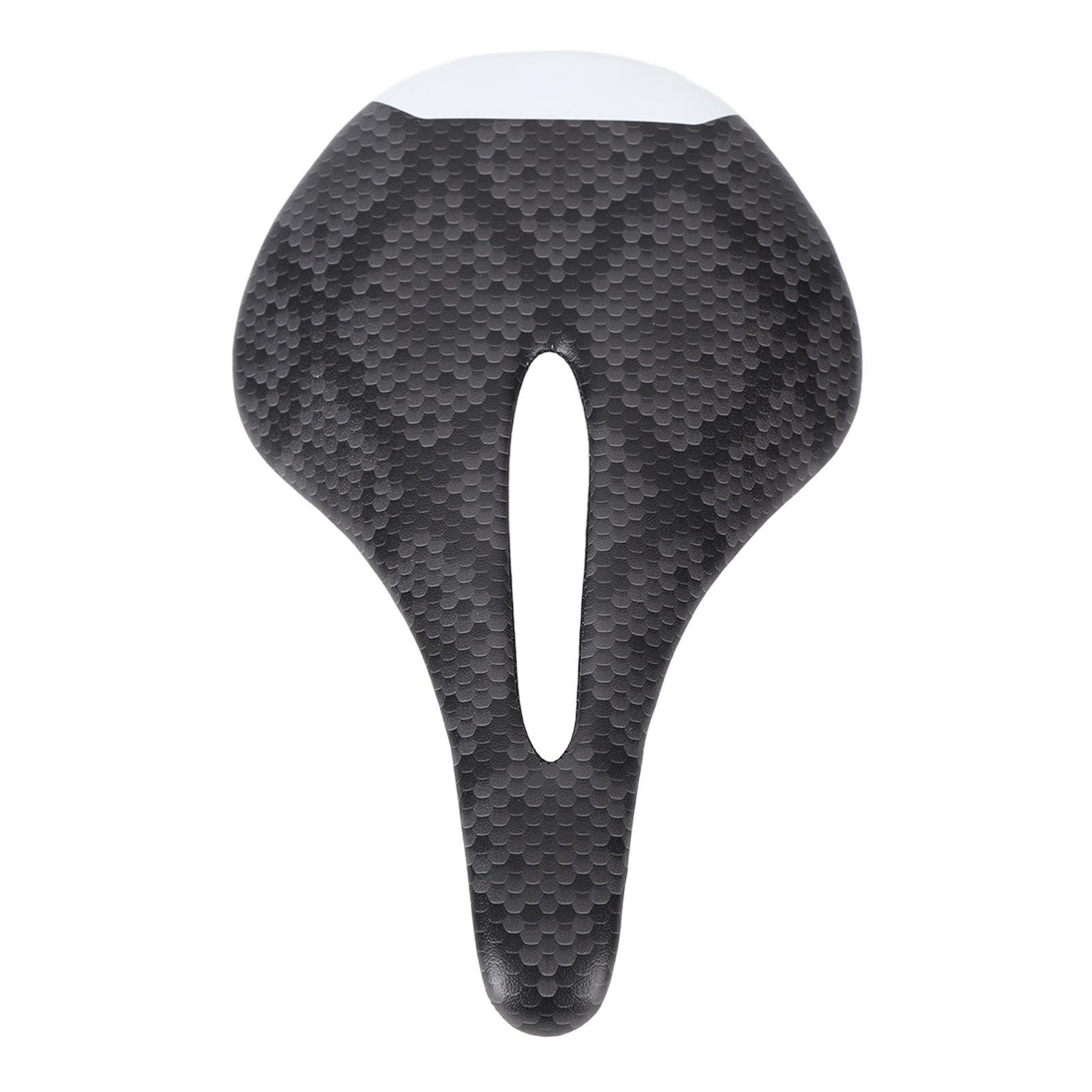 Road Bike Saddle Carbon Fiber Ultra Light Wear Resistant Stereogel Structure Hollow Design Bicycle Seat Grey