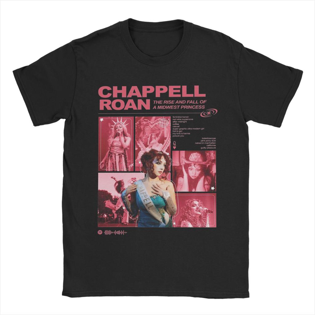 Midwest Princess Collage Chappell Roan TShirts Unisex Casual Cotton Tees Crewneck Short Sleeve T Shirts Gift Idea Clothes