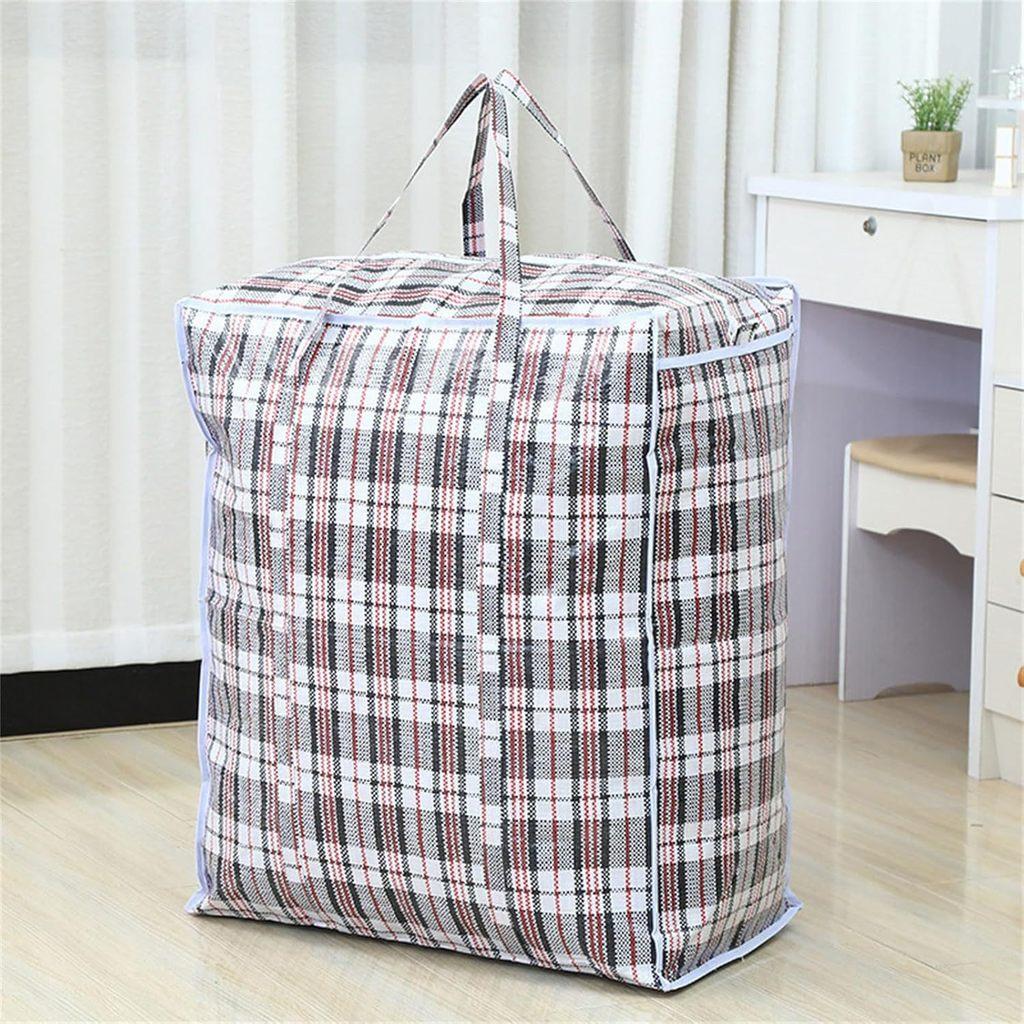Large Moving Bag With Zipper And Handles For Clothes Storage And Transport