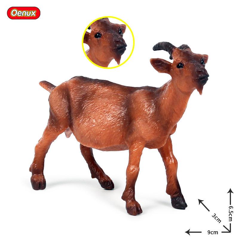 Oenux Farm Animals Simulation Cute Model Action Figure Alpaca Cow Horse Figurines Sheep Goat Miniature Educational Toy For Kid